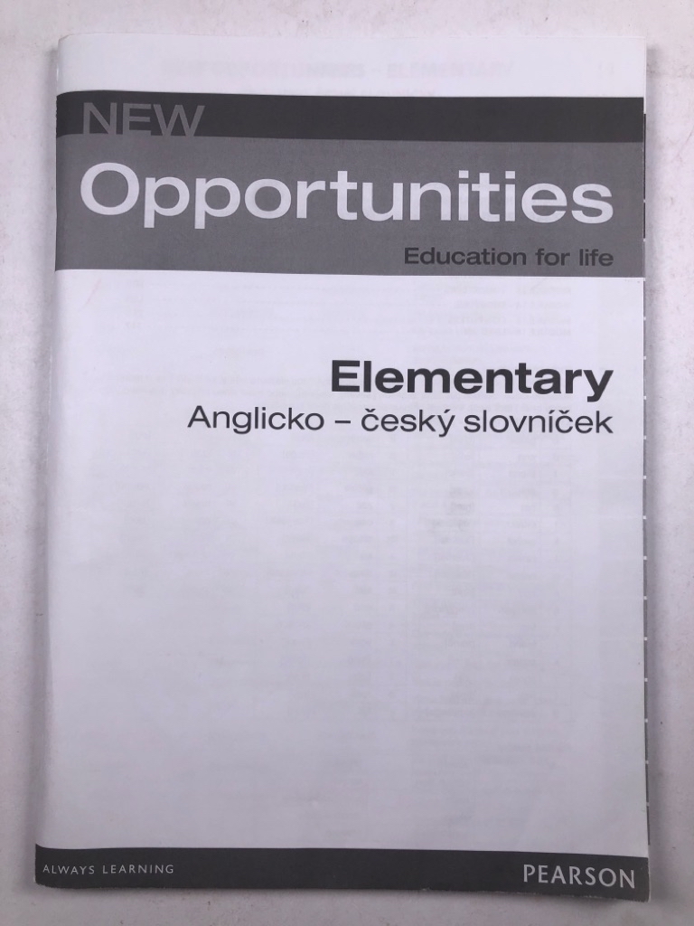 Levně New Opportunities Elementary: Anglicko - český slovníček