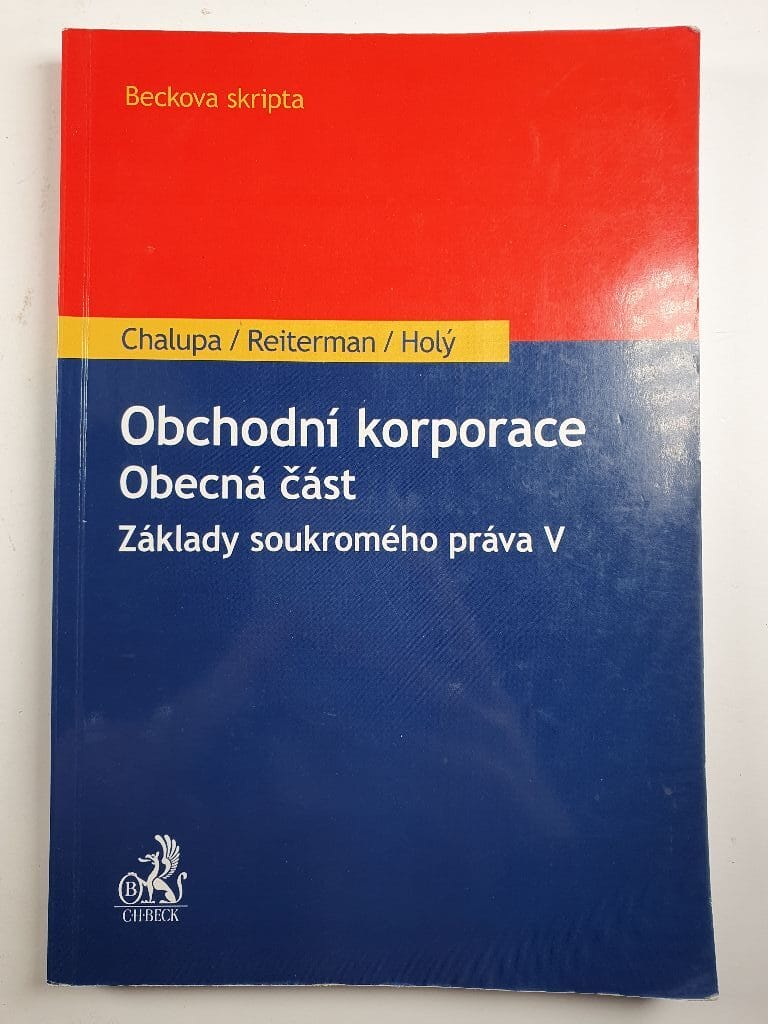 Levně Obchodní korporace – Obecná část