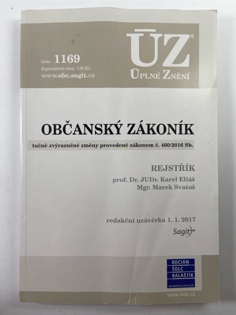 Levně ÚZ 1169 Občanský zákoník