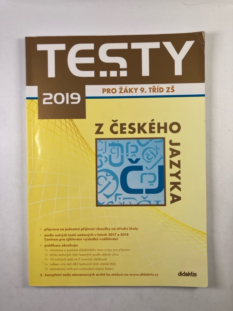 Levně Testy z českého jazyka pro žáky 9. tříd ZŠ - 2019