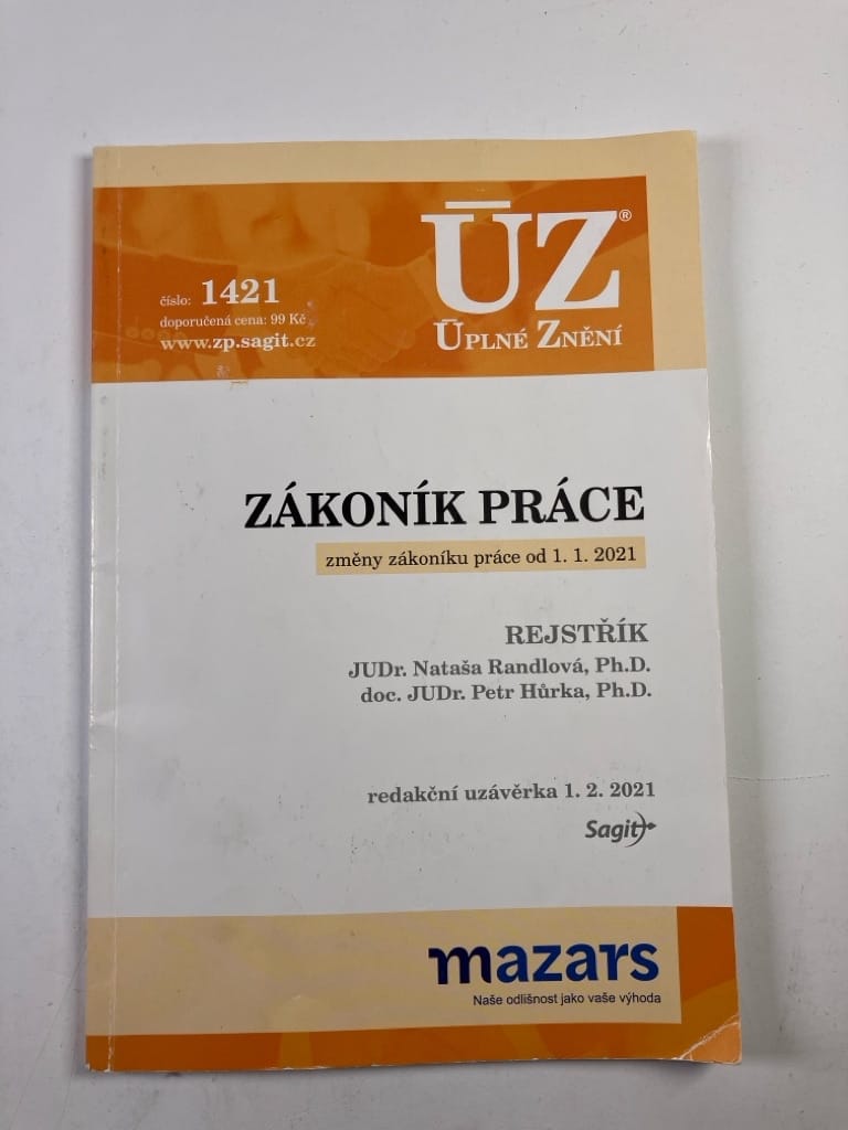 Levně ÚZ 1421: Zákoník práce (1. 2. 2021)