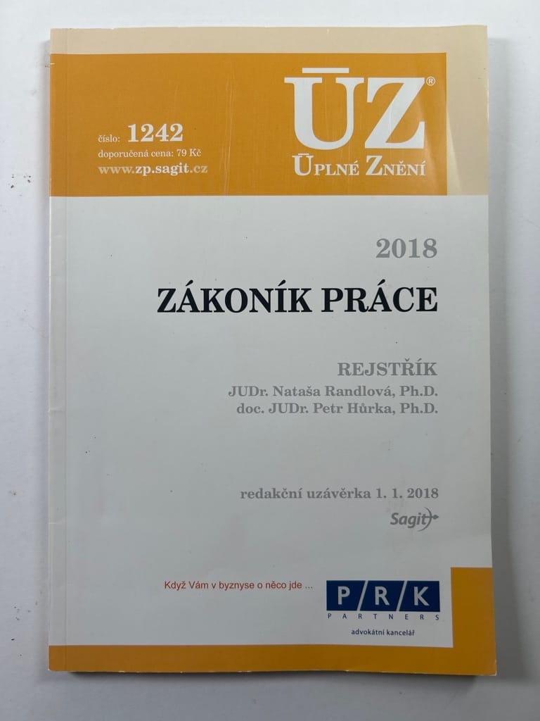 Levně ÚZ č. 1242: Zákoník práce 2018