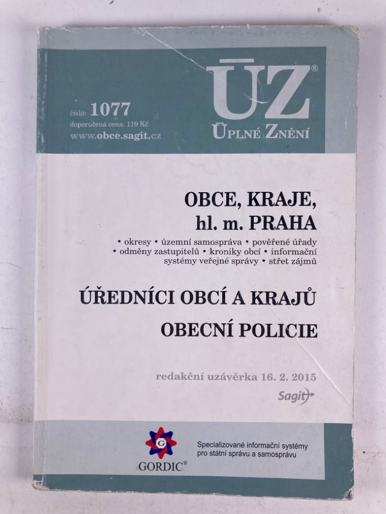Levně ÚZ č. 1077: Obce, kraje, hl. město Praha
