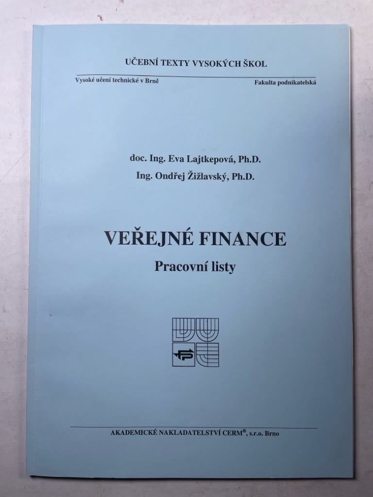 Veřejné finance - Pracovní listy