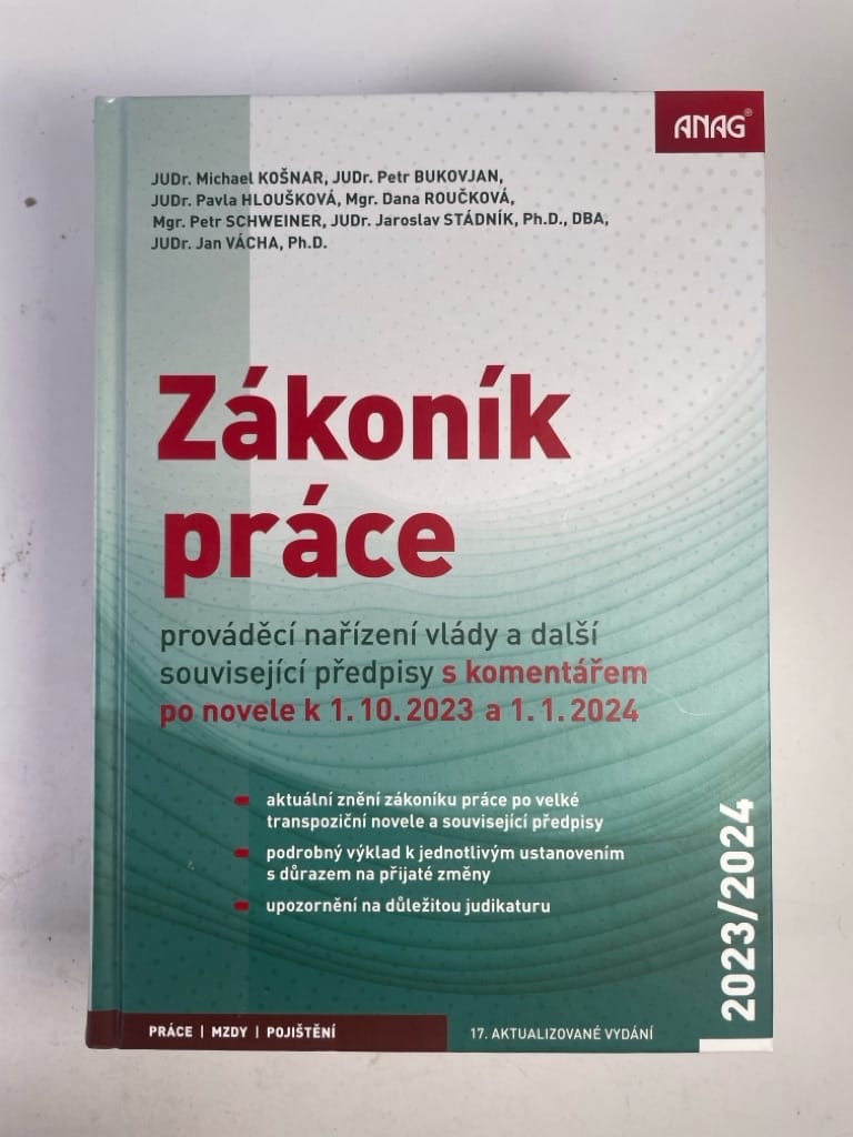 Zákoník práce (po novele k 1.10.2023 a 1.1.2024) Pevná