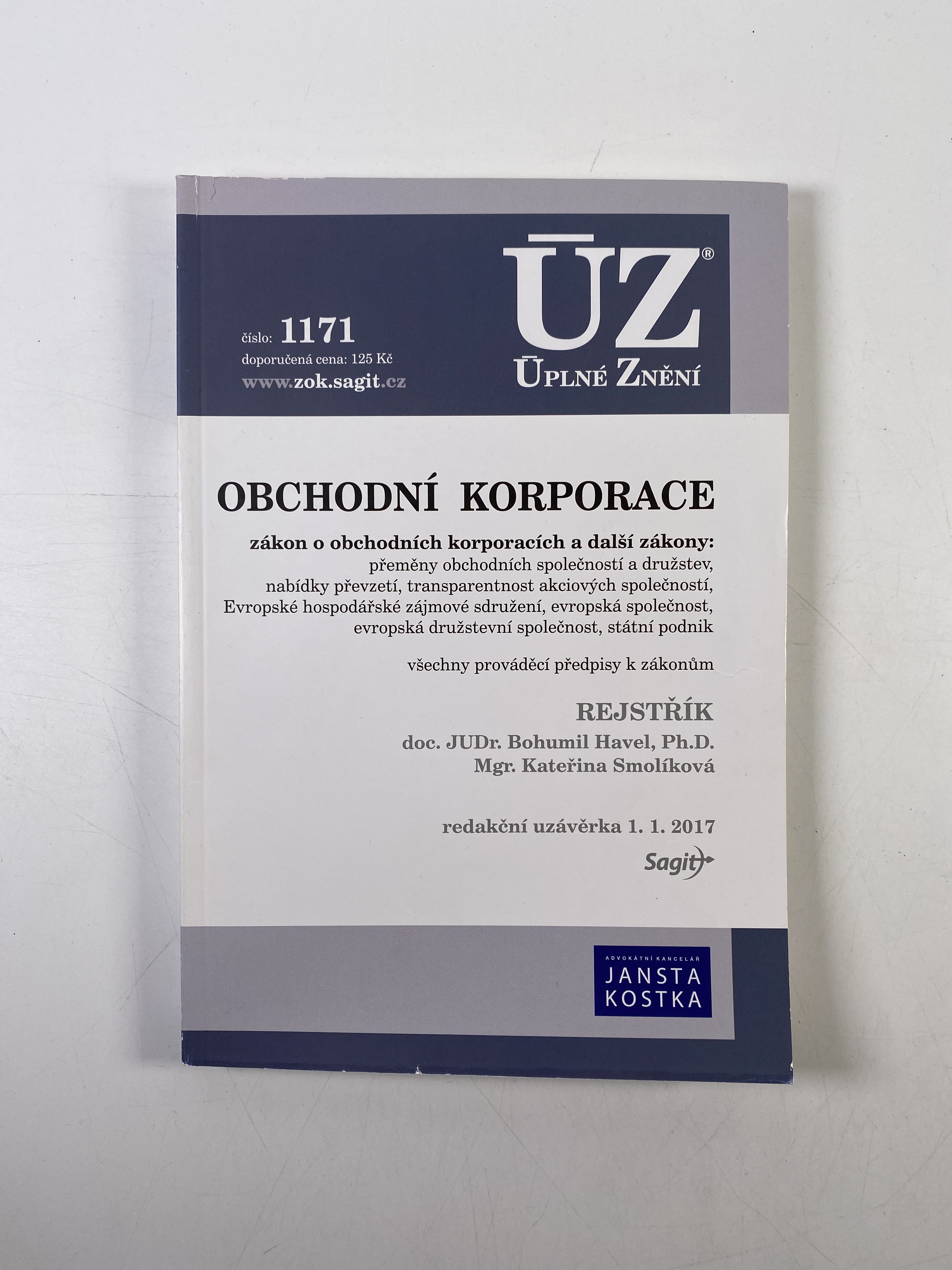 Levně ÚZ 1171: Obchodní korporace
