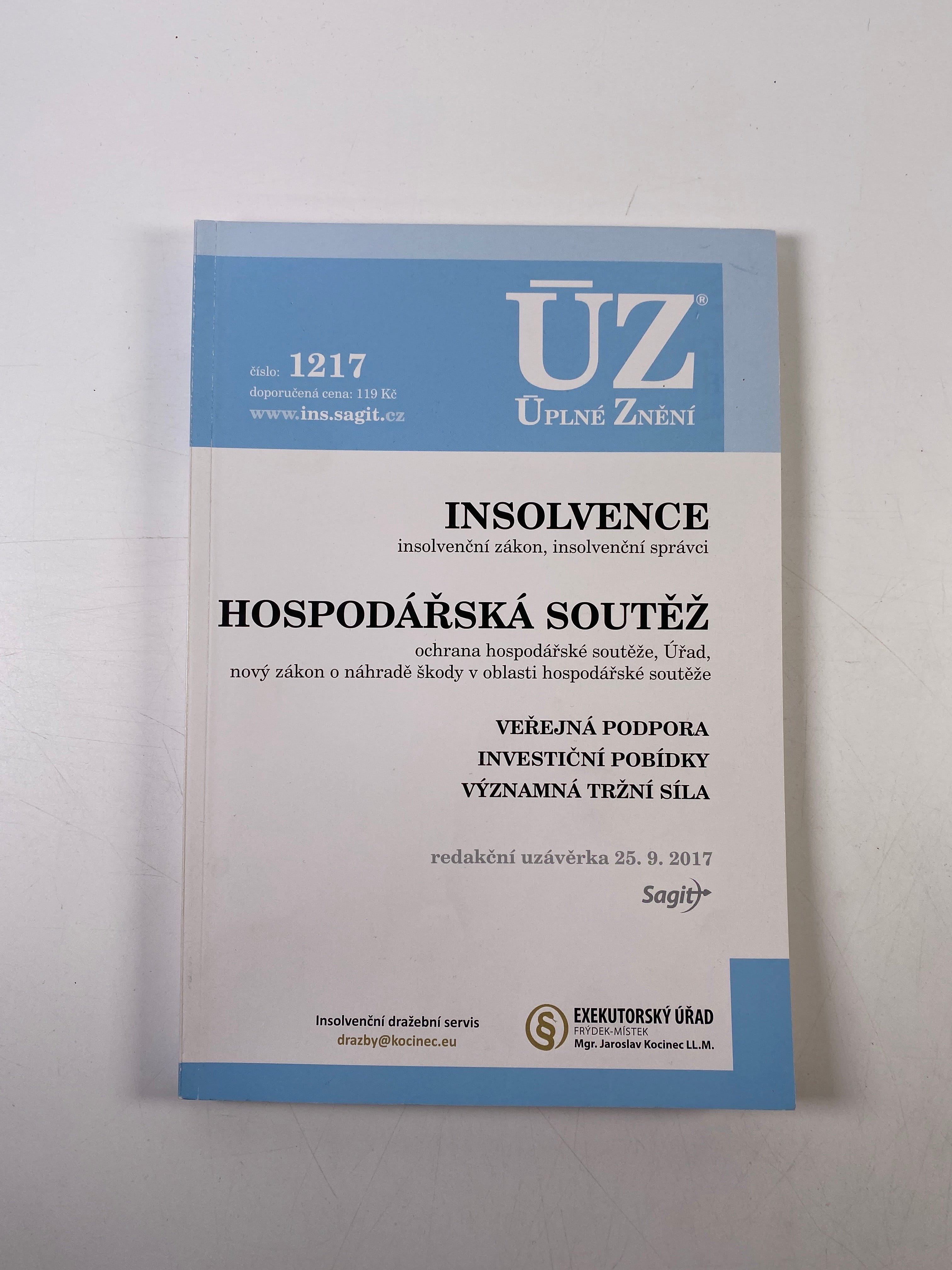 Levně ÚZ 1217: Insolvence, ochrana hosp. soutěže Měkká
