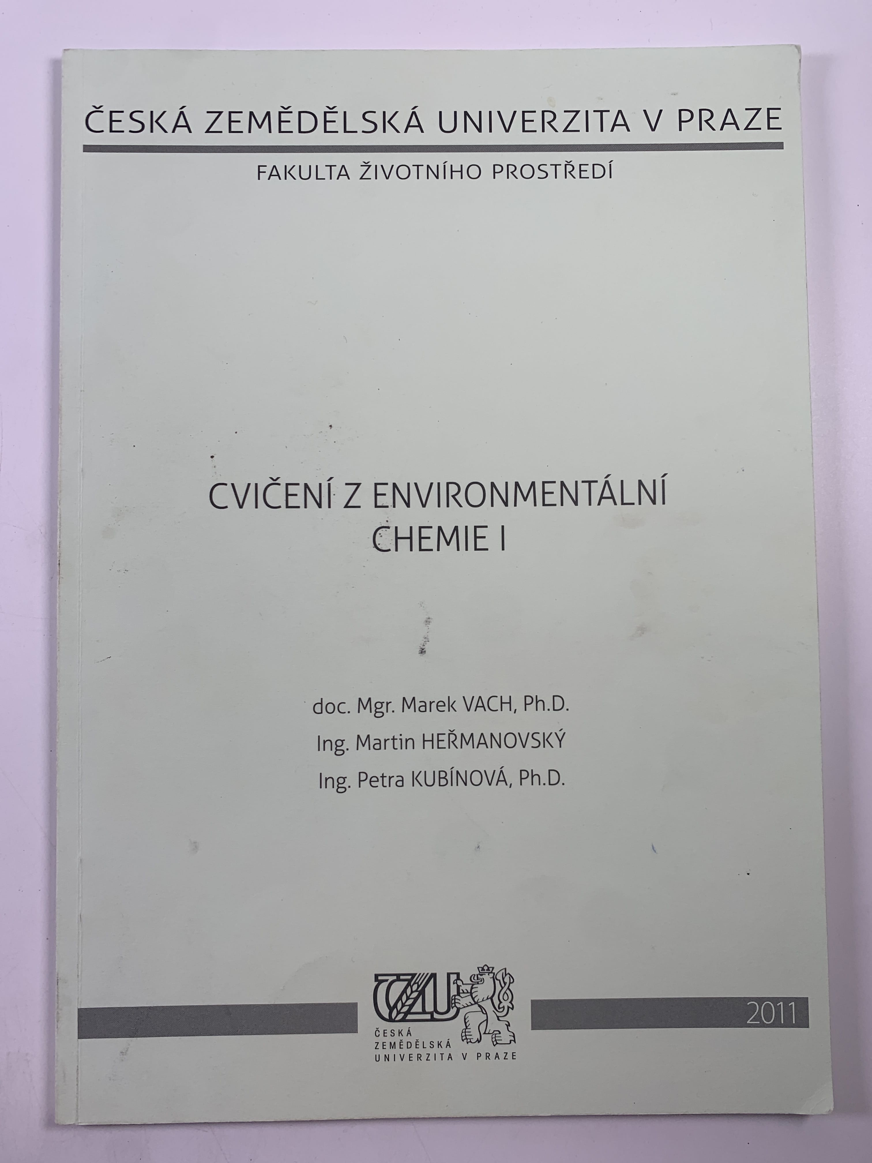 Levně Cvičení z environmentální chemie I