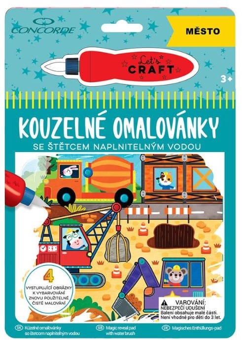 Kouzelné omalovánky (malování vodou) Město