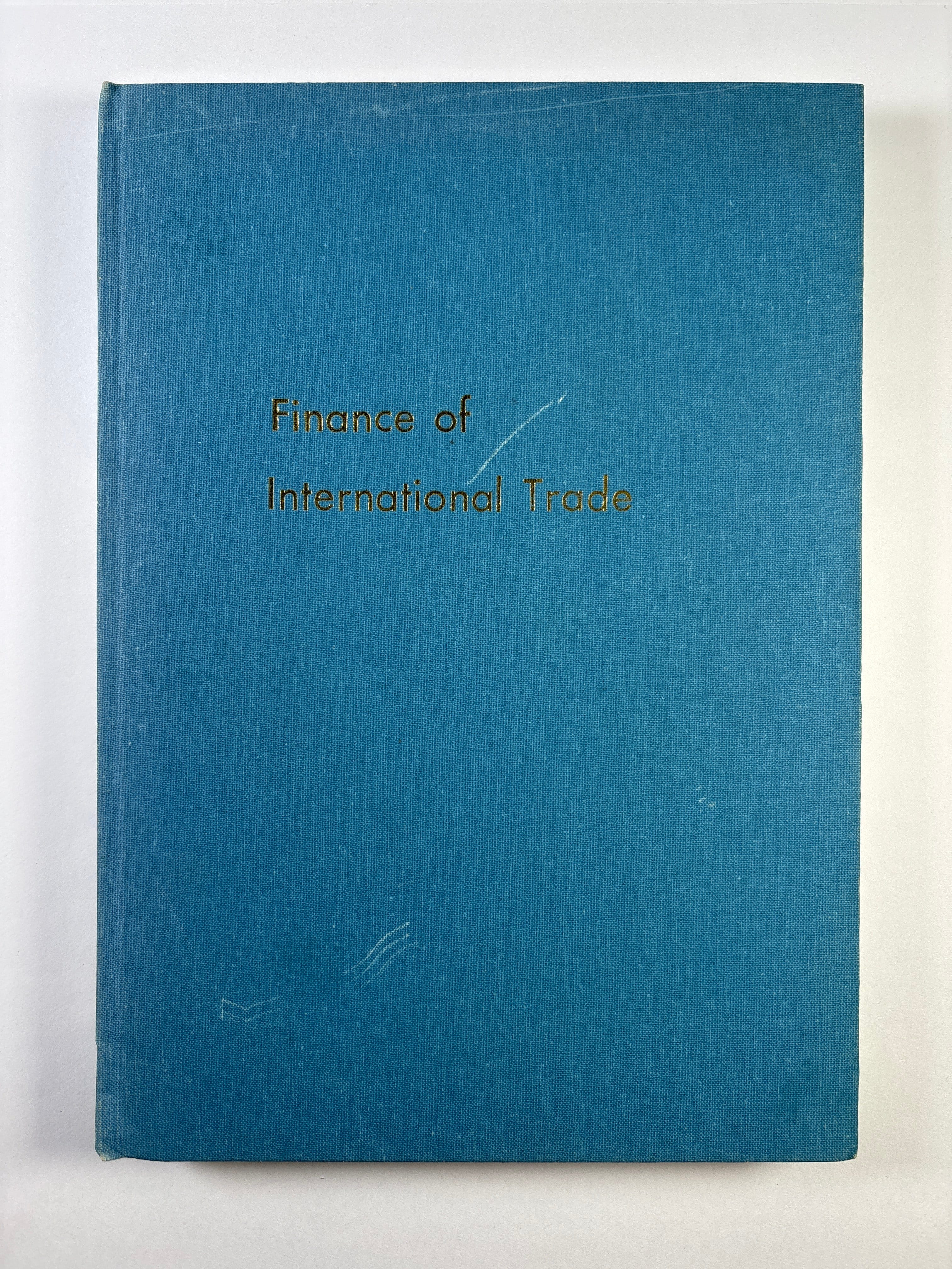 Finance of International Trade Bez obalu 1985