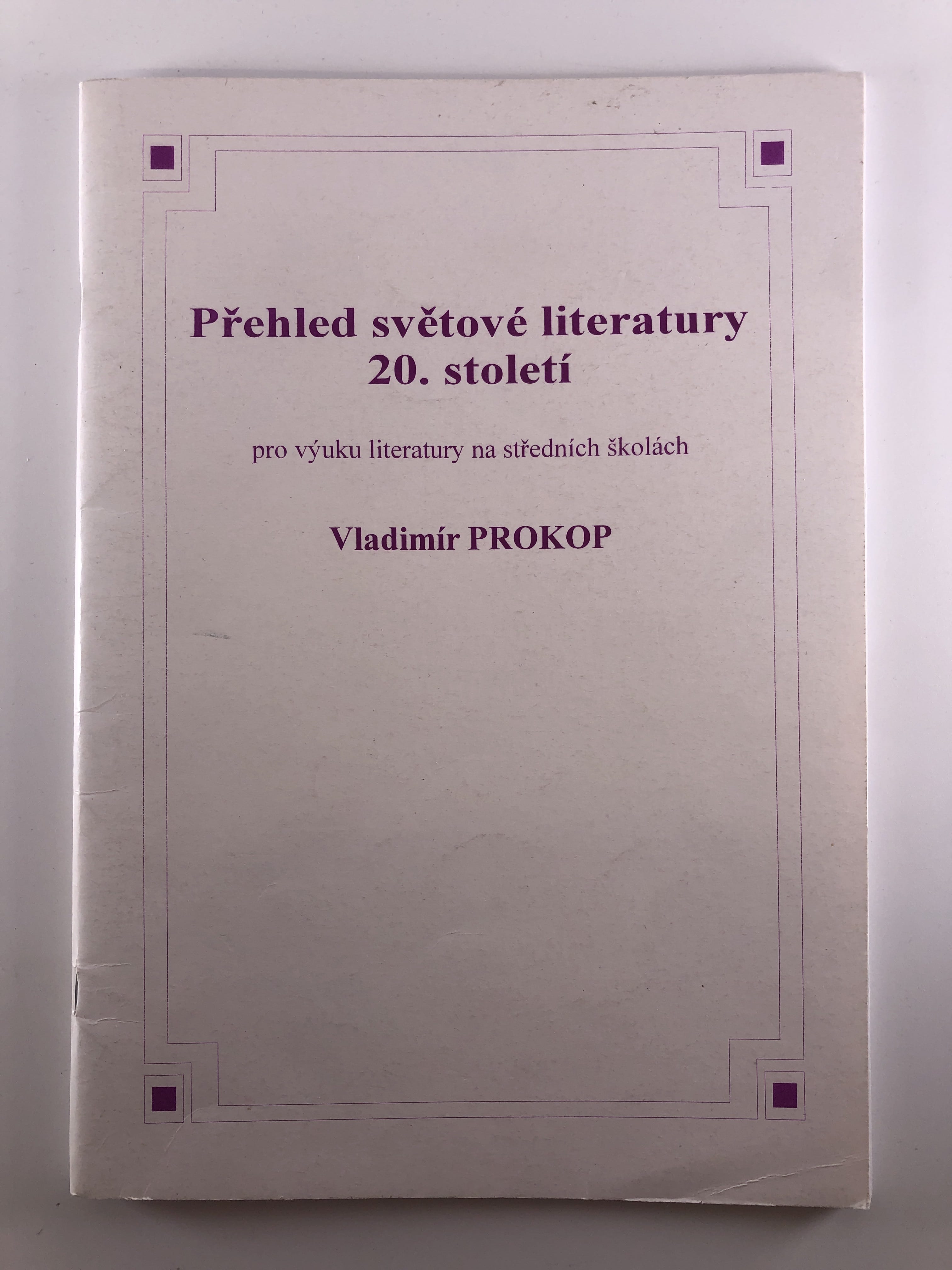 Přehled světové literatury 20. století Měkká (2016)