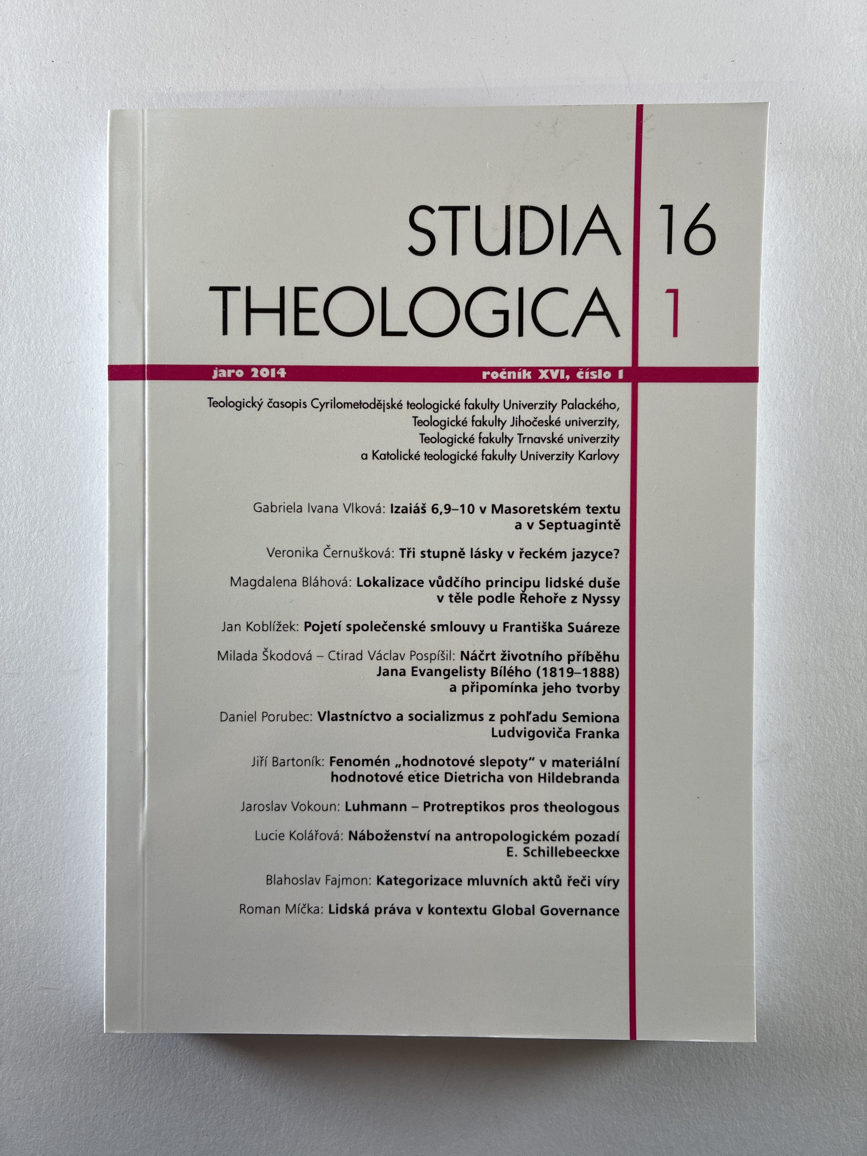 Levně Studia Theologica 16, ročník XVI, číslo 1