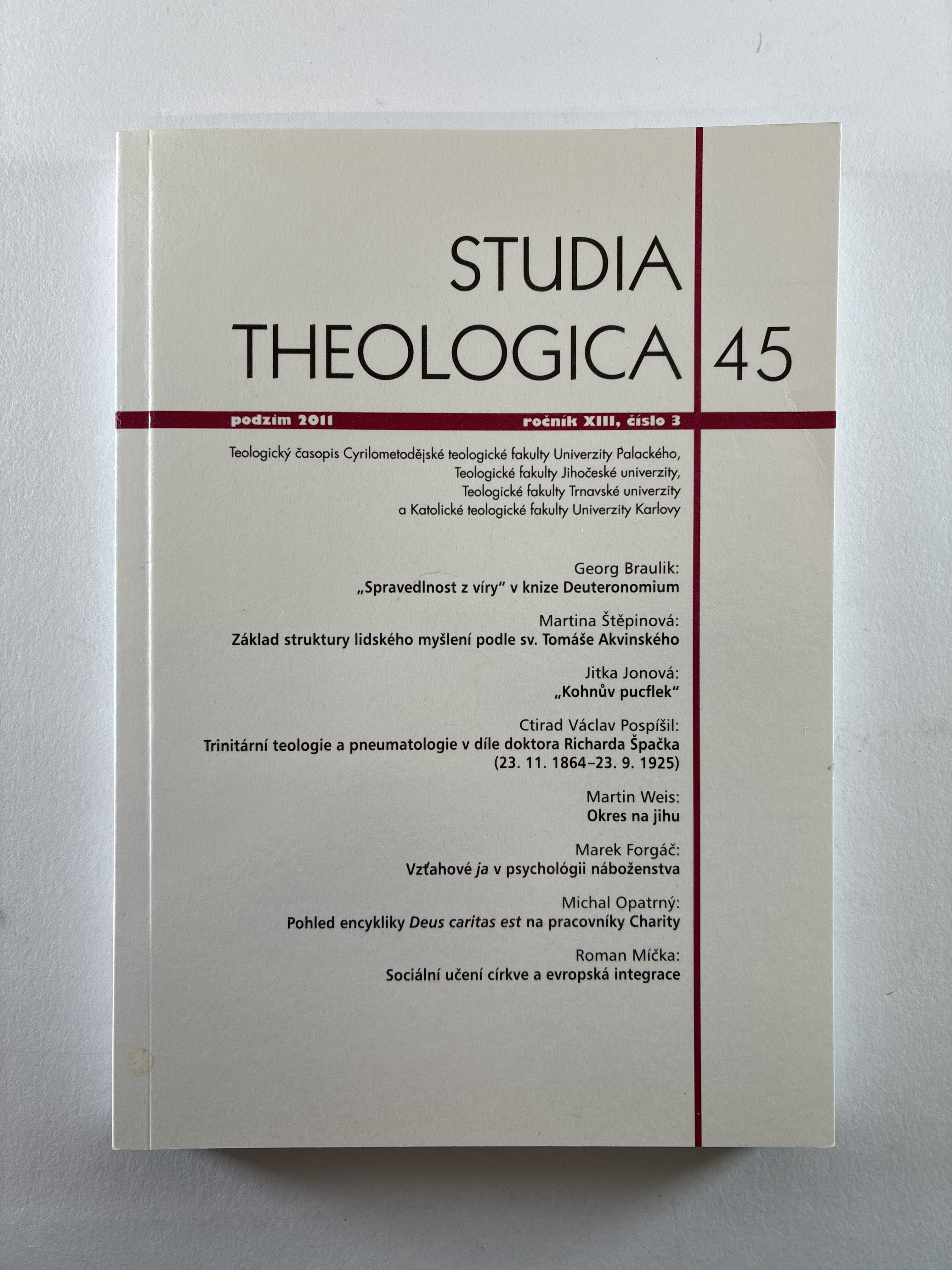 Levně Studia Theologica 45, ročník XIII, číslo 3