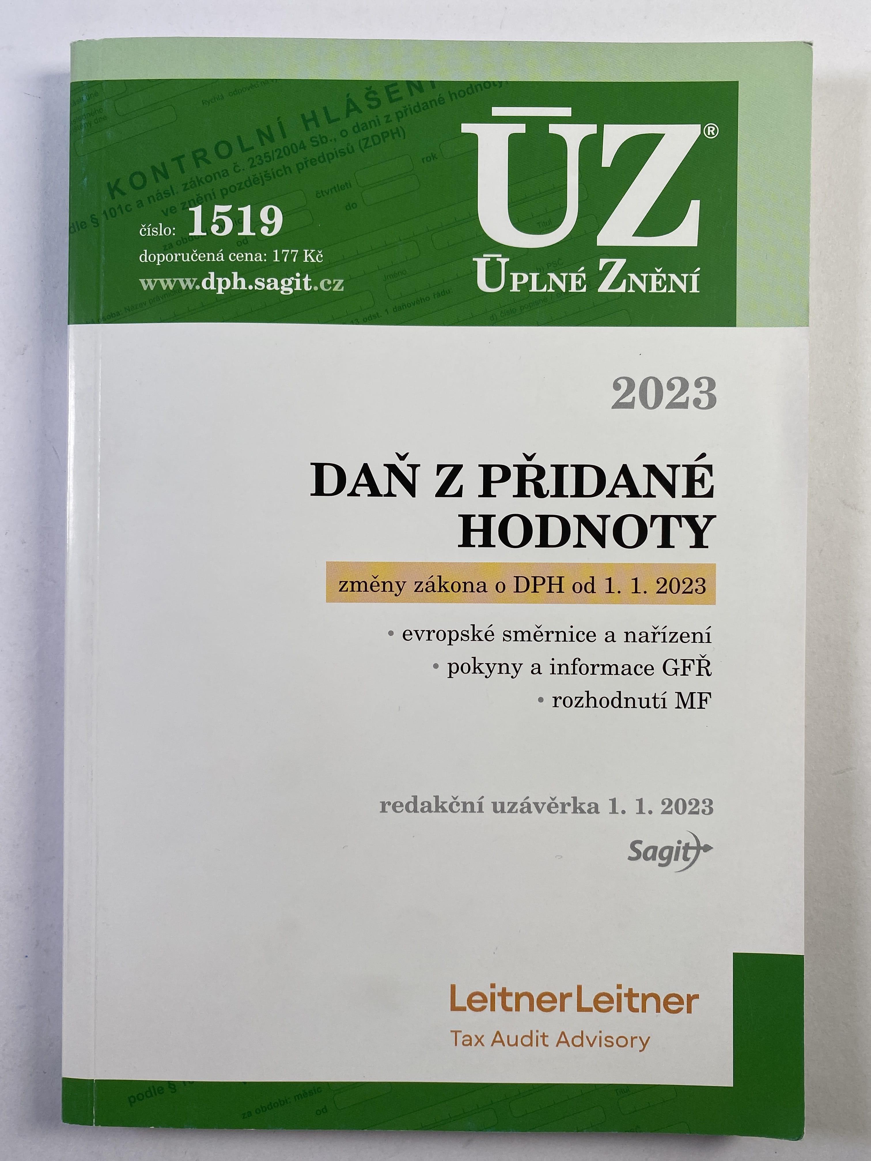 Levně ÚZ 1519: Daň z přidané hodnoty
