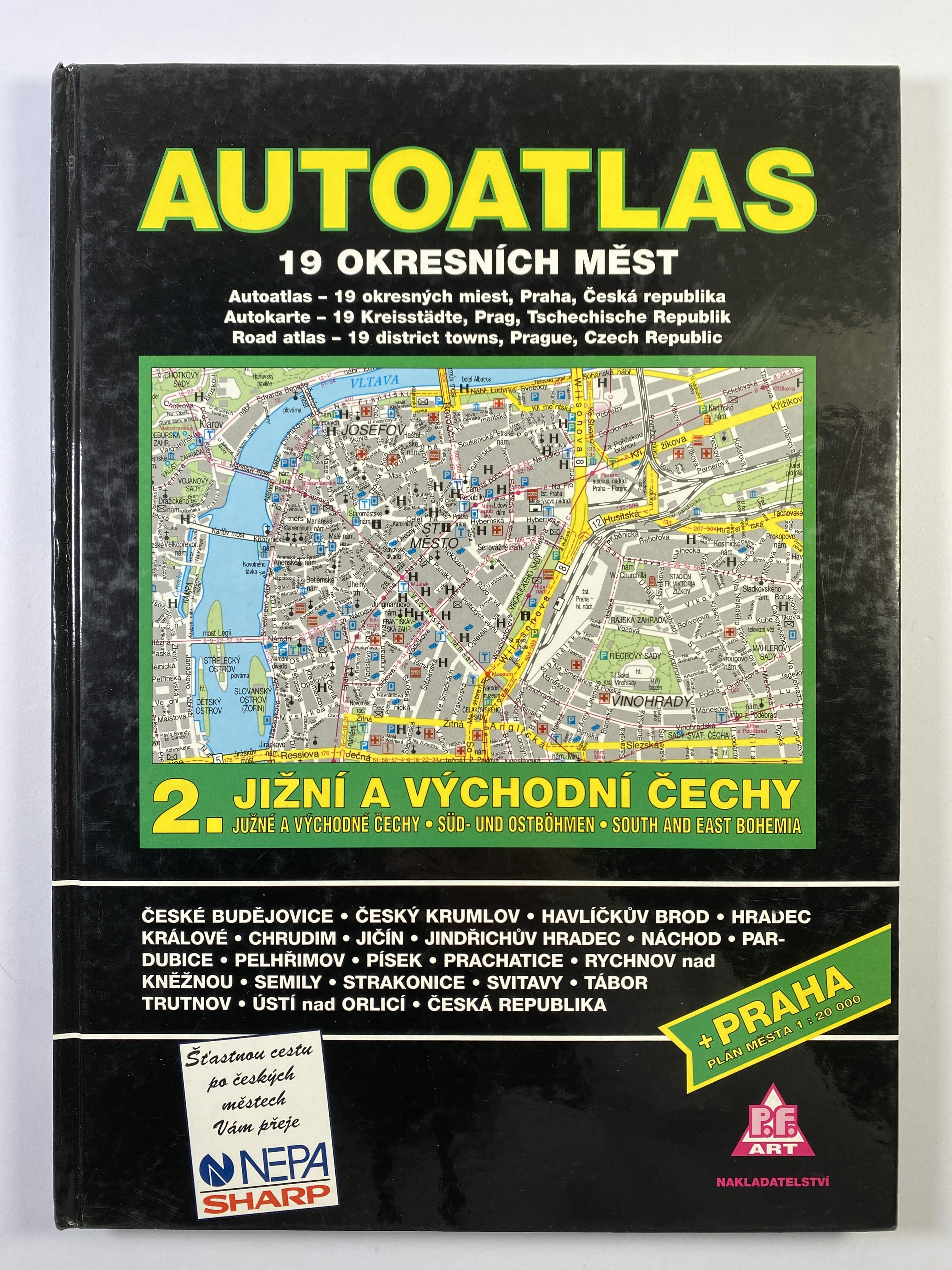 Levně Autoatlas: 19 okresních měst - jižní a východní Čechy