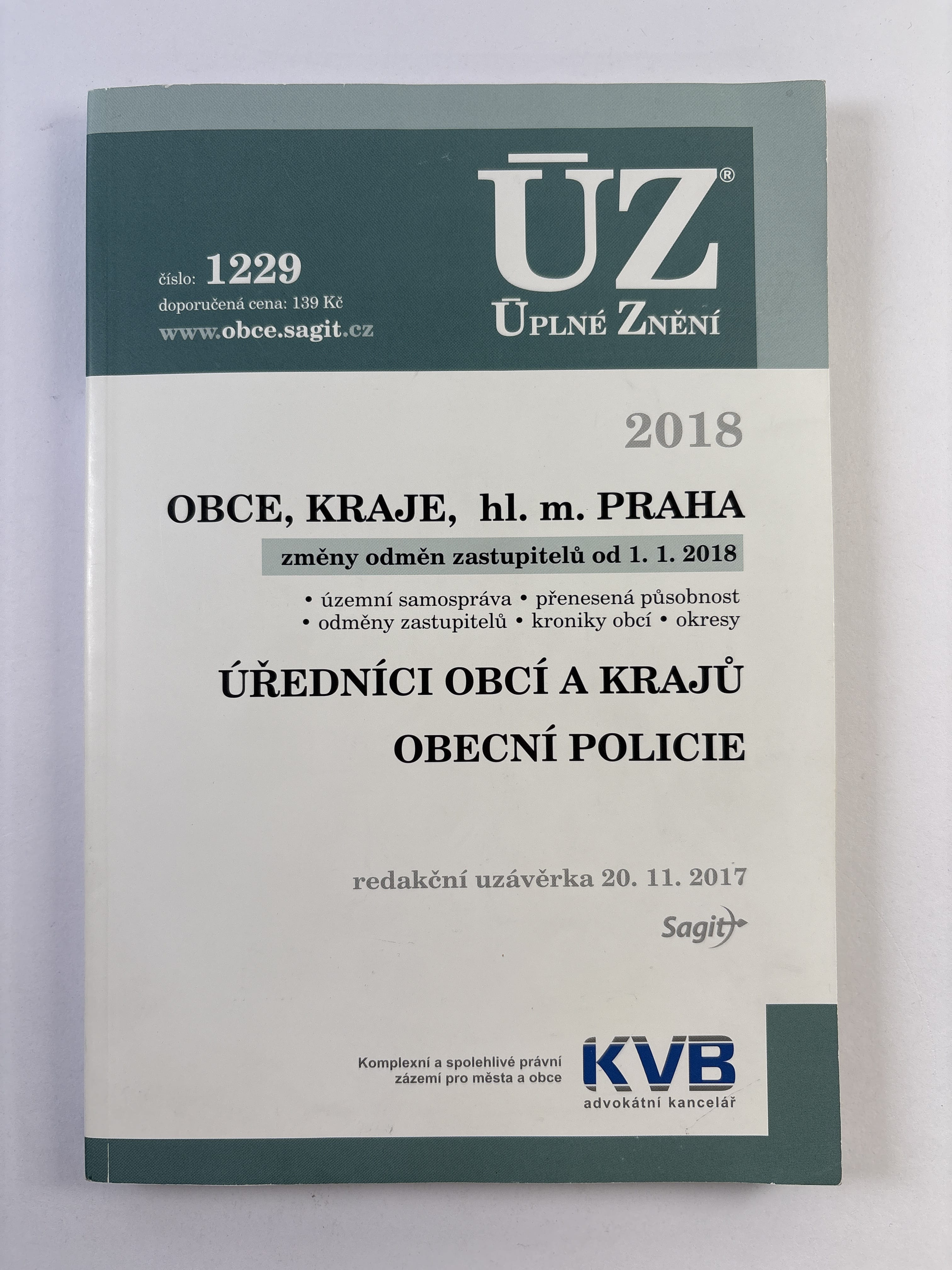 Levně ÚZ 1229 Obce, kraje, hl. město Praha