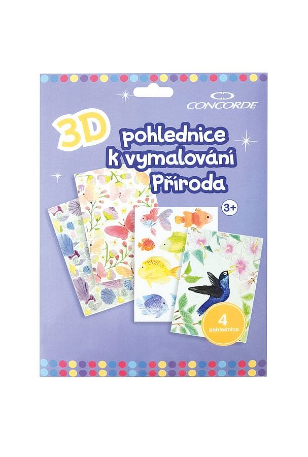 Levně 3D pohlednice k vymalování - Příroda