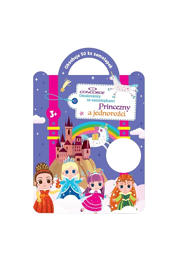 Levně Omalovánky se samolepkami - Princezny a jednorožci