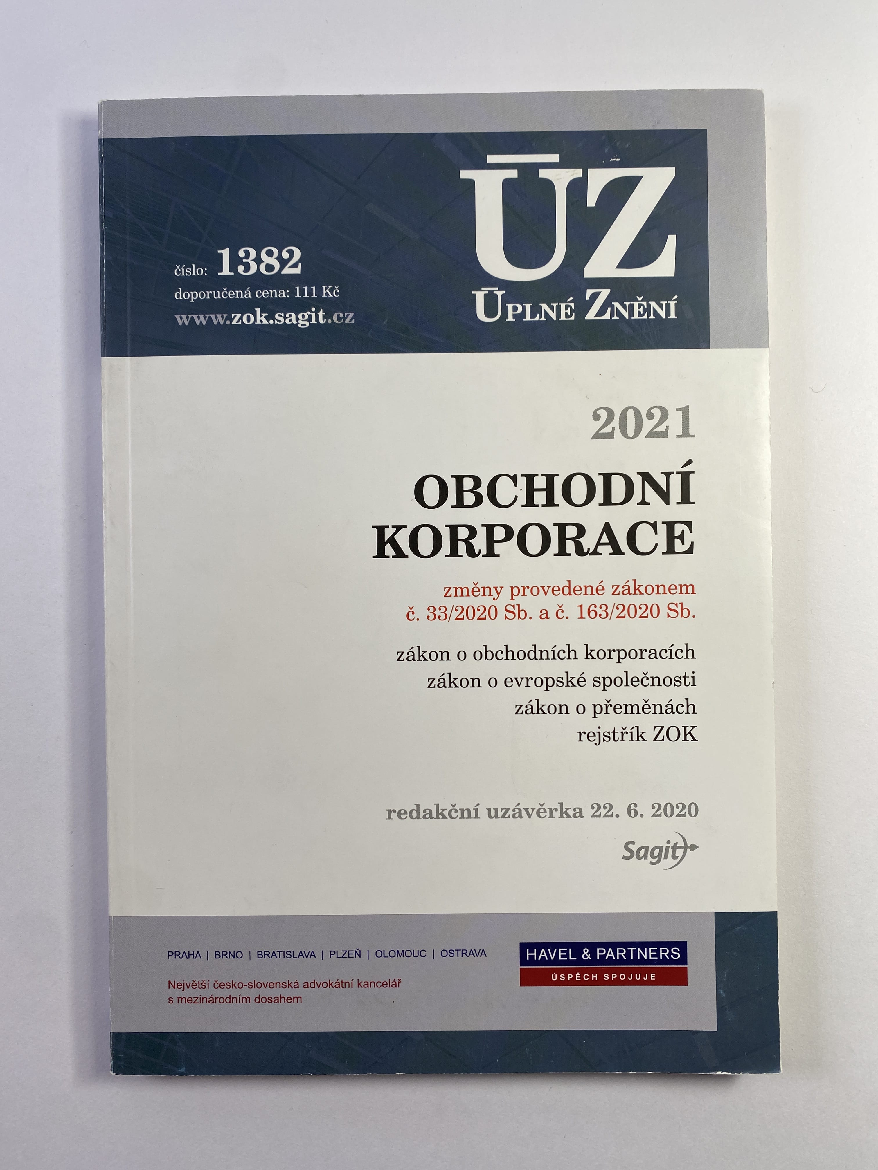 Levně ÚZ 1382: Obchodní korporace