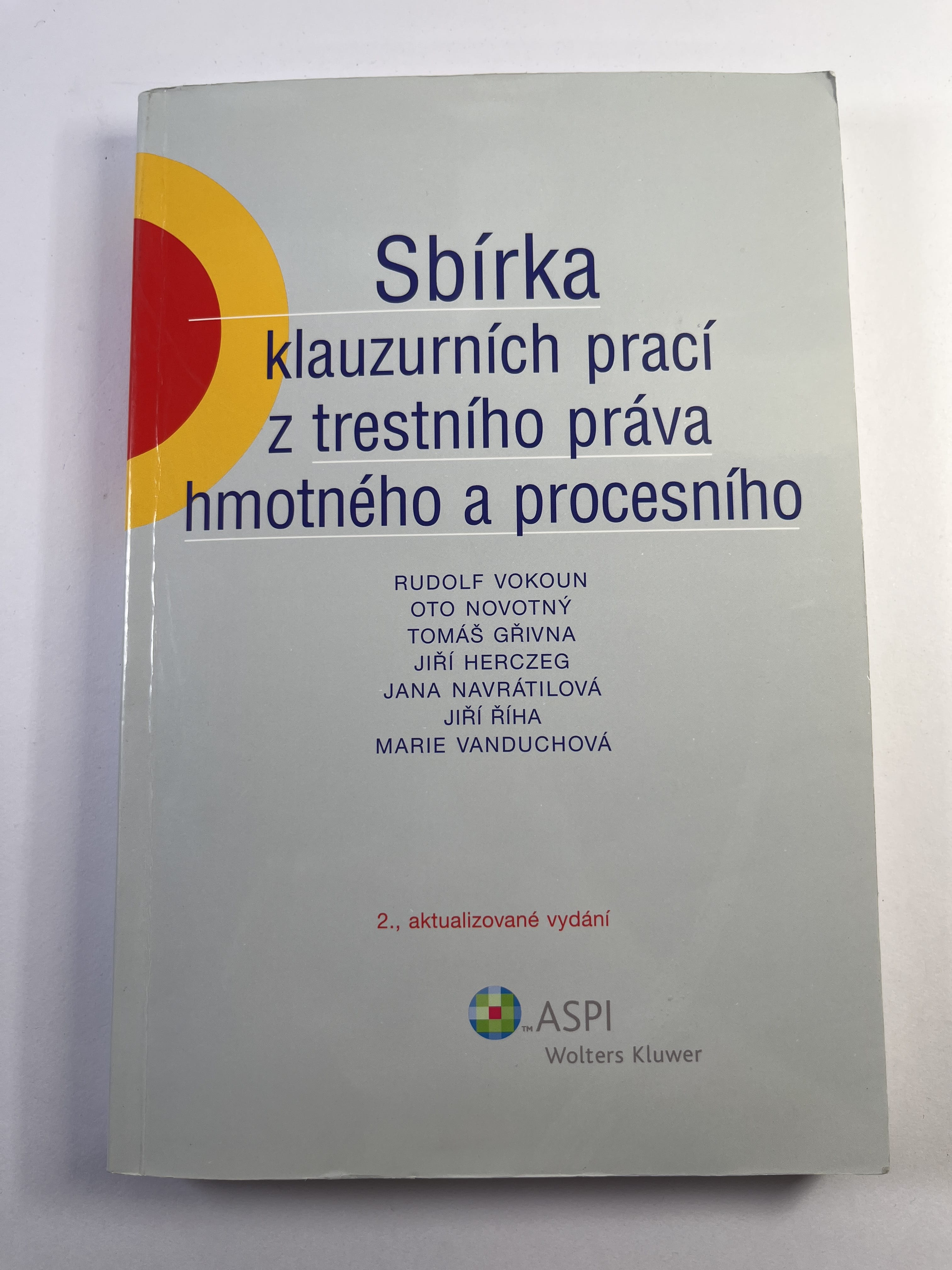 Sbírka klauzurních prací z trestního práva hmotného a procesního Měkká 2008